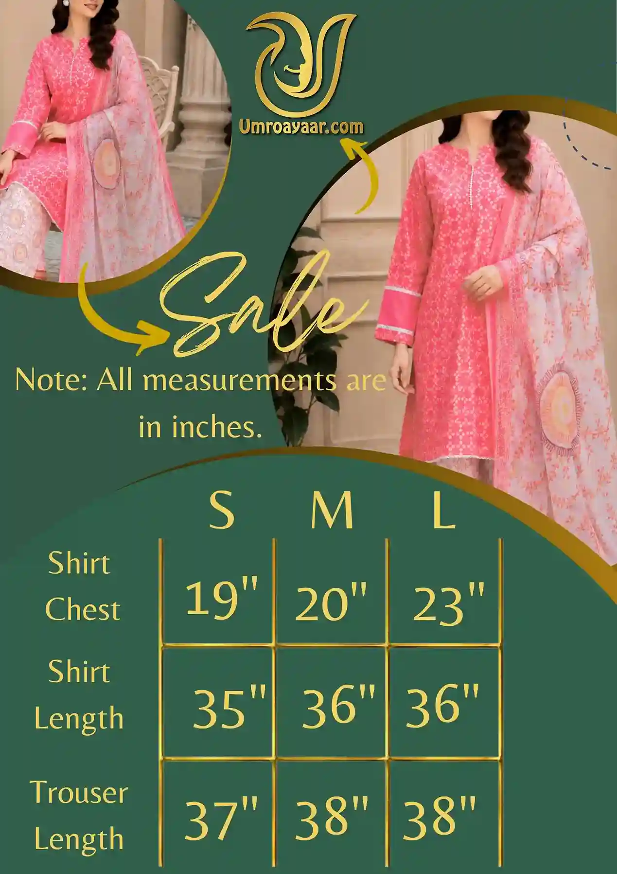 3-piece Pink cotton Bughti embroidered suit with printed Monnar dupatta