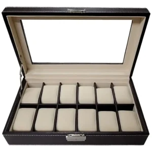 Leather Watch Box Organizer Display Case